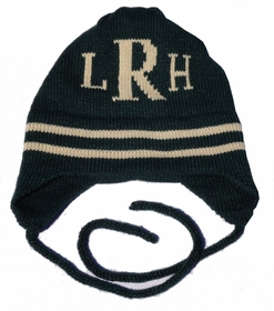 personalized classic monogram hat with earflaps