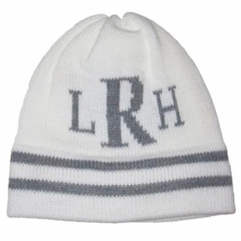 personalized classic stripes & monogram hat