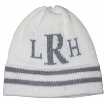 personalized classic stripes & monogram hat