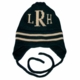 personalized classic stripes & monogram hat with earflaps