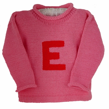 personalized color letter sweater