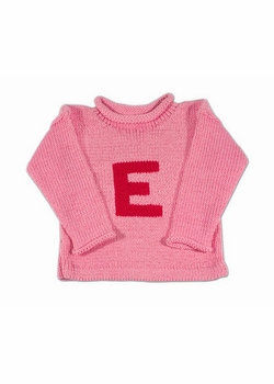 personalized color letter sweater
