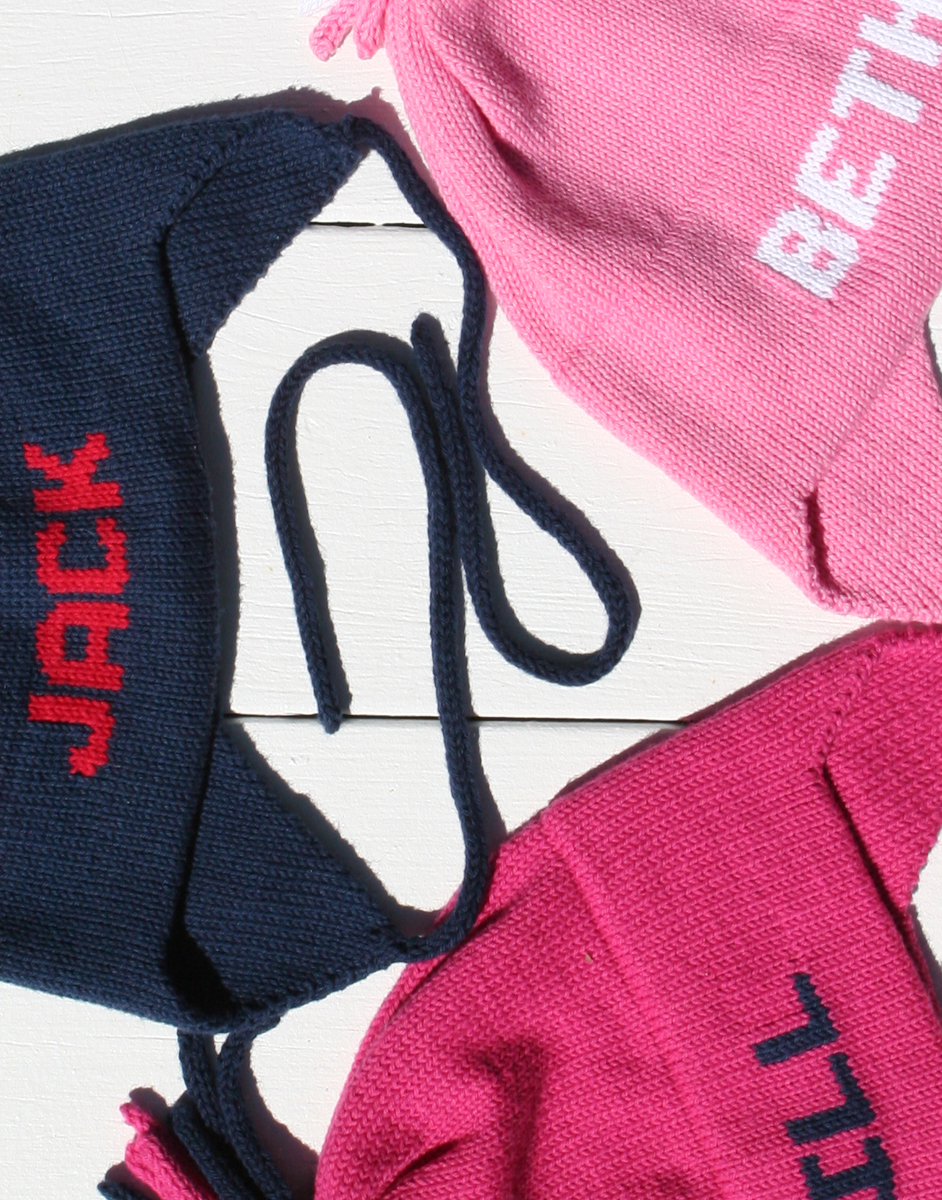 personalized cotton ear flap hat (solid)