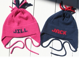 personalized cotton ear flap hat (solid) - multiple colors available