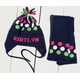 personalized cotton polka dot ear flap hat