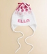 personalized cotton polka dot ear flap hat