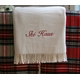 Personalized Creme Holiday Throw
