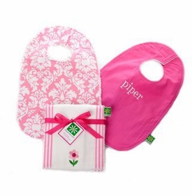 Personalized Crescent Beach Trio Bib Gift Set