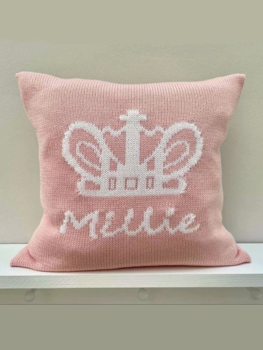 personalized crown baby pillow