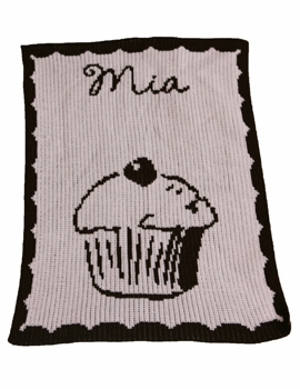 Personalized Cupcake & Name Blanket