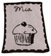 Personalized Cupcake & Name Blanket
