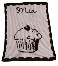 Personalized Cupcake & Name Blanket