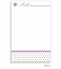 Personalized - Daisy Dots Notepad