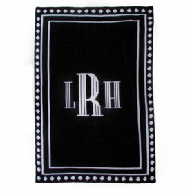 Personalized Debonair Monogram Blanket