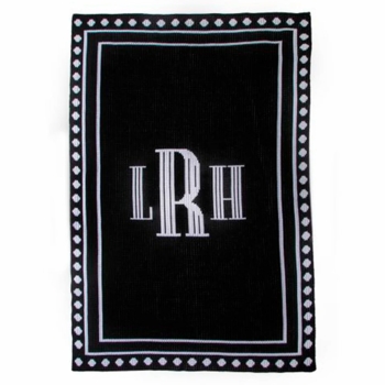 Personalized Debonair Monogram Blanket