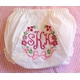 Personalized Diaper Cover with Floral Wreath