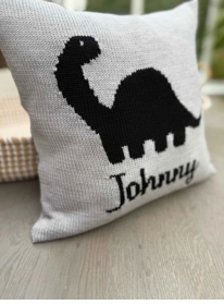 personalized dinosaur baby pillow