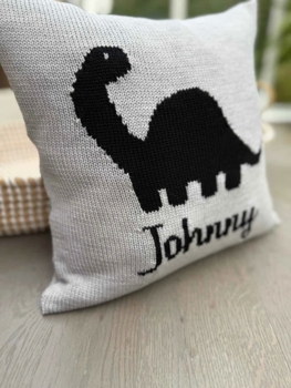 personalized dinosaur baby pillow