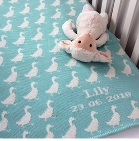 Personalized Duck Baby Blanket