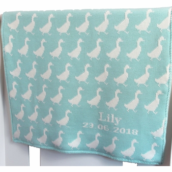 Personalized Duck Baby Blanket