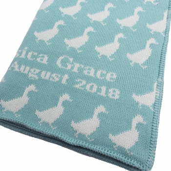 Personalized Duck Baby Blanket