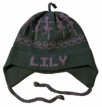 personalized earflap hat - ballerinas