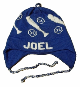 personalized earflap hat - baseball