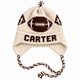 personalized earflap hat - footballs
