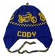 personalized earflap hat - motorcycles