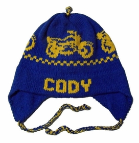 personalized earflap hat - motorcycles