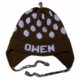 personalized earflap hat - polka dots