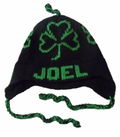 personalized earflap hat - shamrocks