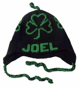 personalized earflap hat - shamrocks