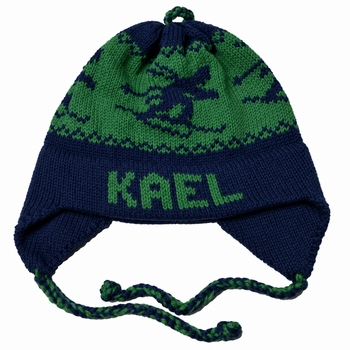 personalized earflap hat - skiers
