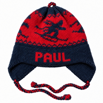 personalized earflap hat - skiers