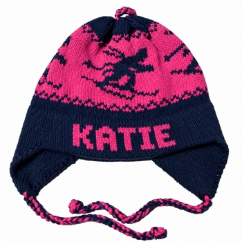 personalized earflap hat - skiers