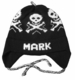 personalized earflap hat - skulls