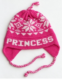 personalized earflap hat - snowflakes