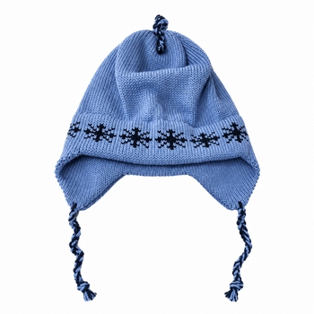 personalized earflap hat - snowflakes monogram