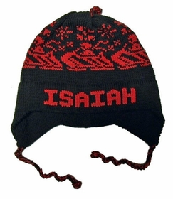 personalized earflap hat - snowmobiles