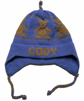 personalized earflap hat - teddy bears