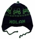 personalized earflap hat - tractors