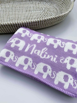 personalized elephant baby blanket
