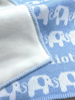 personalized elephant baby blanket