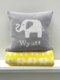 personalized elephant baby pillow