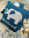 personalized elephant baby pillow