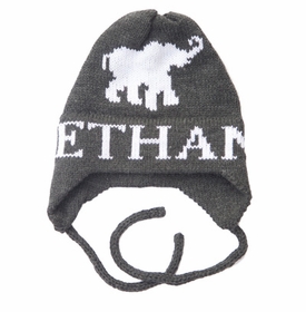 personalized elephant hat with earflaps