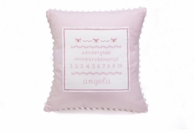 personalized embroidered alphabet baby pillow