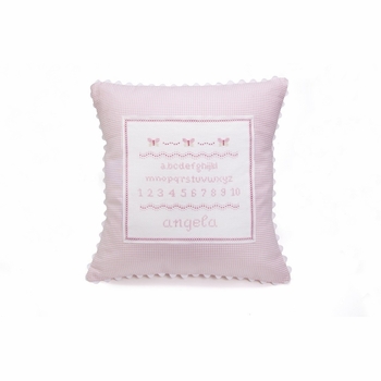 personalized embroidered alphabet baby pillow
