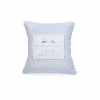 personalized embroidered baby car pillow